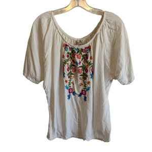 Ariat Shirt Women S Embroidered Angel Sleeve White Western Top